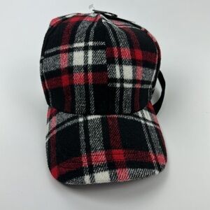 Adjustable Plaid Fleece Baseball Cap